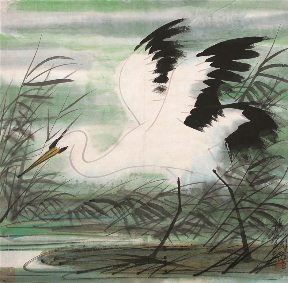 artworks of lin fengmian and wu guanzhong on show at china art museum