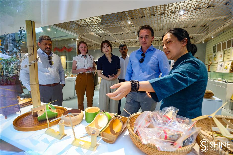 from cement to craft: brazilian builders discover bamboo weaving in shanghai