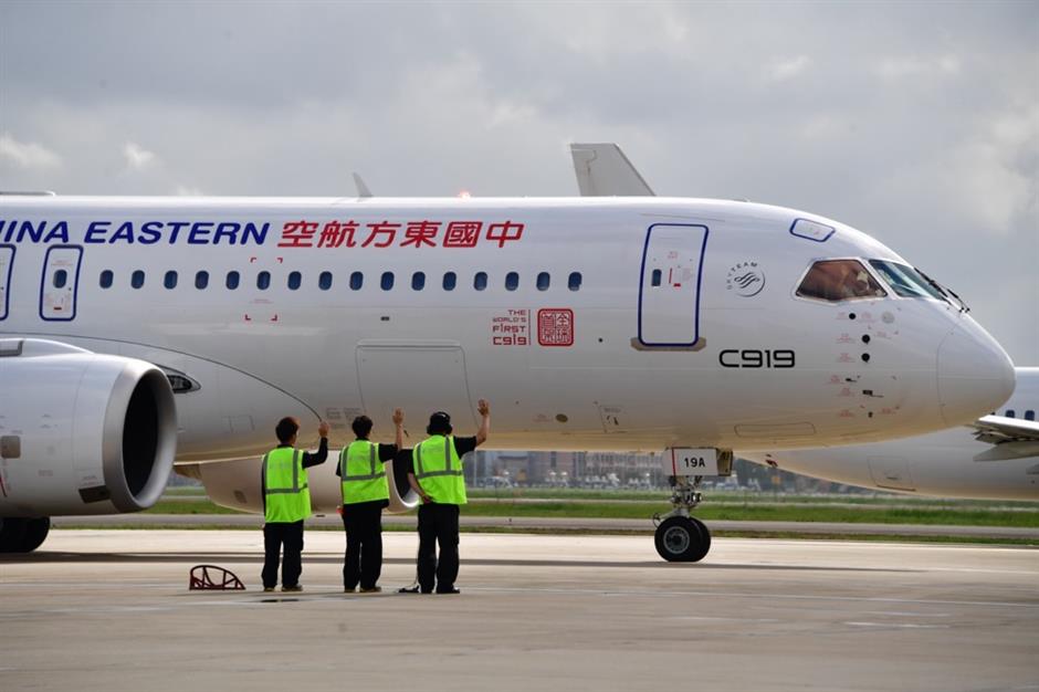 two c919 aircraft co-fly shanghai-chengdu route on china eastern