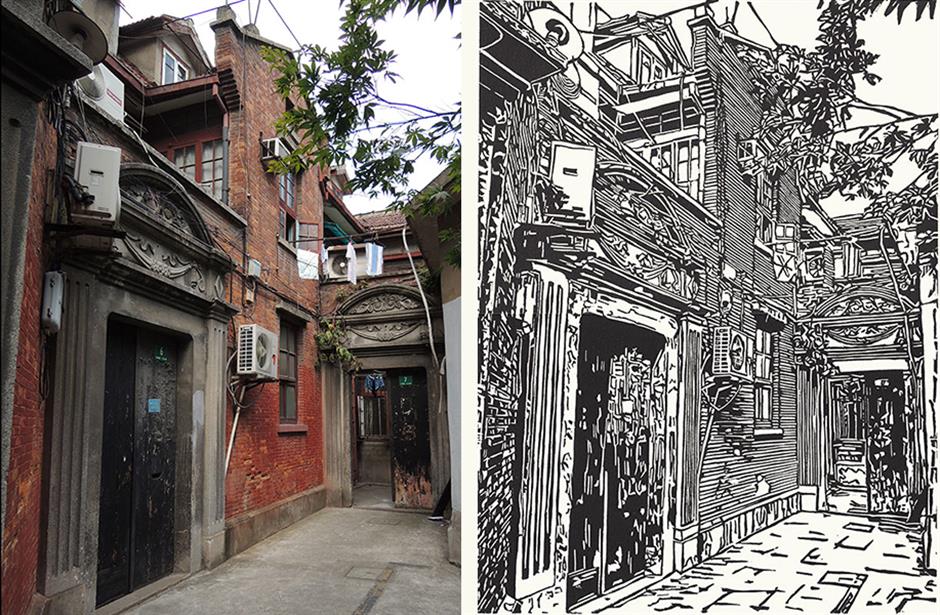 american block print artist captures the essence of shanghai neighborhoods