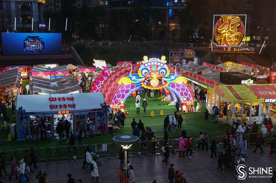 spring festivities flourish on shanghai's streets