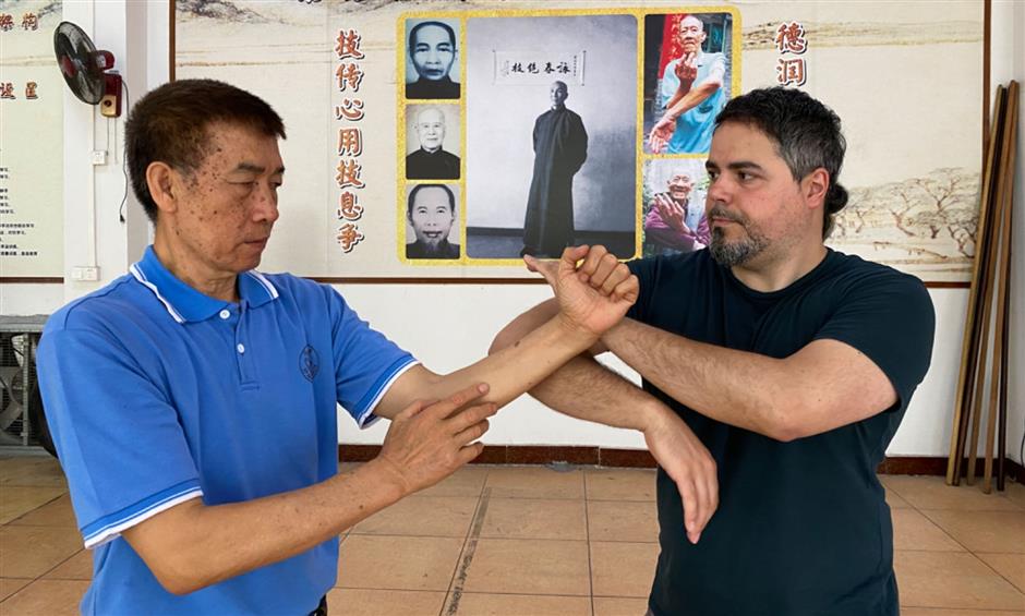 a revered kung fu master may be italian in roots, but he's chinese in heart