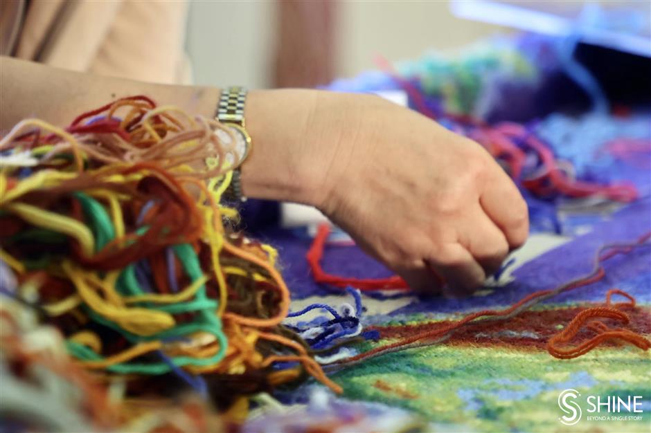 wool embroidery exhibition is a stitch in time of city