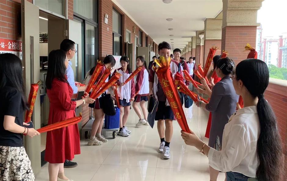 festival well-wishers add to college entrance exam good fortune