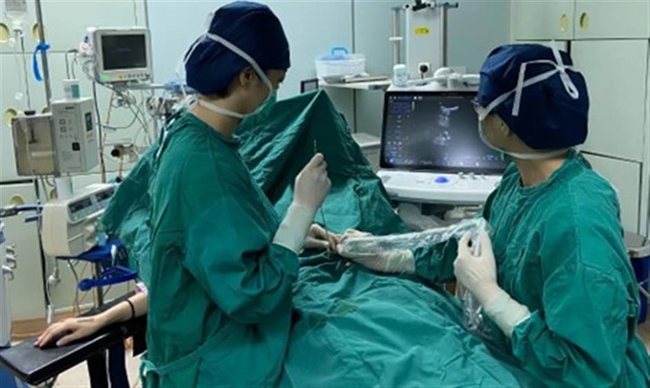 fetus with accumulated fluid treated successfully