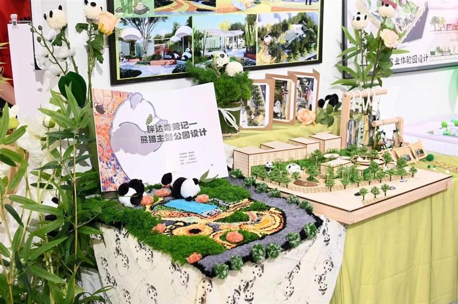 creative works of lida university's design students on display in songjiang