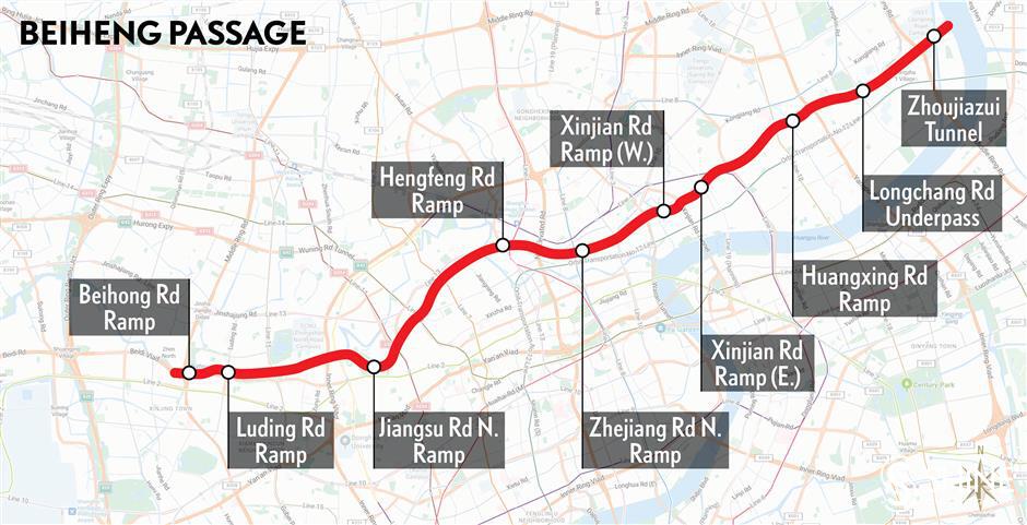 beiheng passage nears completion after a decade of construction