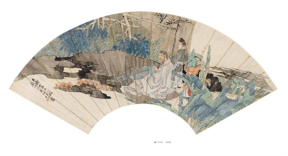 exhibition of fan painting by china's modern masters