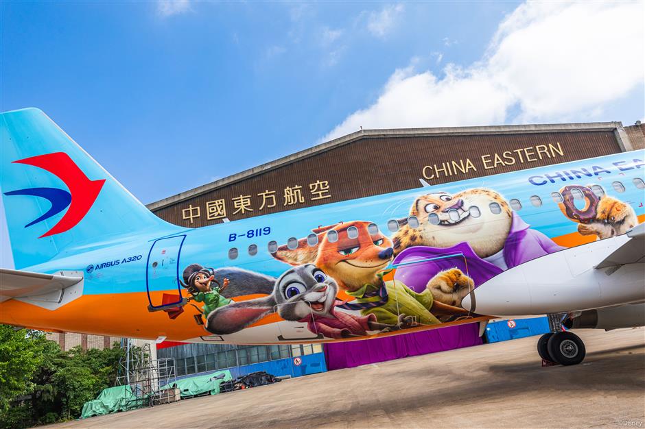 zootopia takes flight as latest disney-themed aircraft joins china eastern airlines' fleet