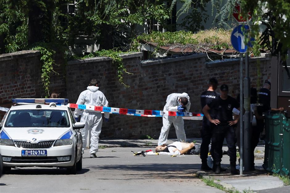 serbian gendarmerie officer injured in crossbow attack in belgrade