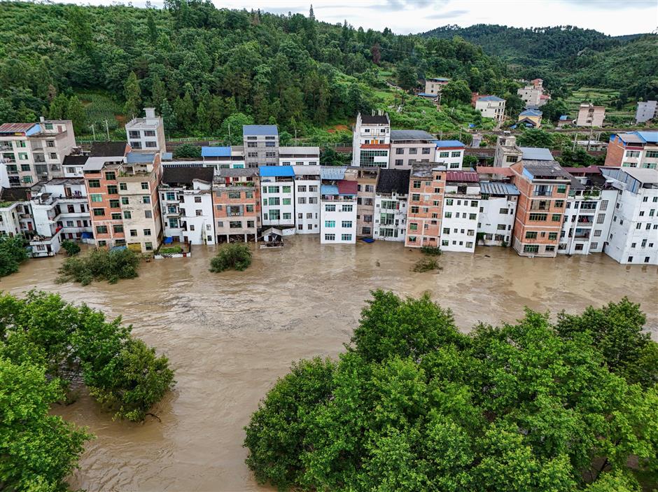 china issues red alerts for mountain torrents, rainstorms